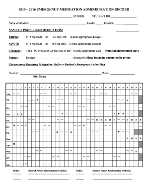 Emergency Medication Administration Record