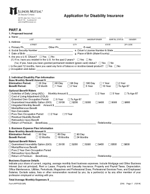Application for Disability Insurance