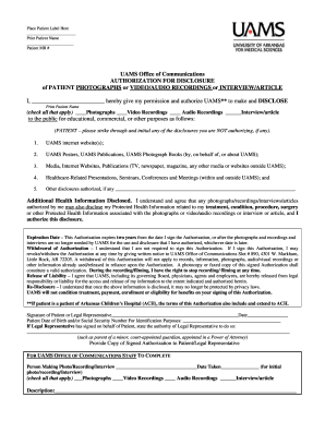 Patient Media Authorization Form