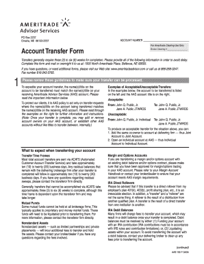 Ameritrade Account Transfer Form