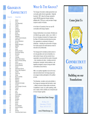 Connecticut State Grange Membership Inquiry Form
