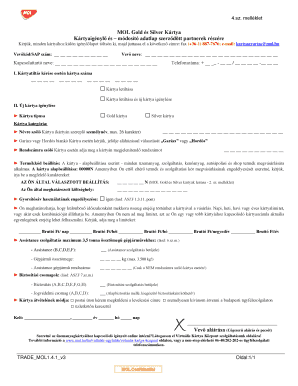 MOL Gold and Silver Card Application Form