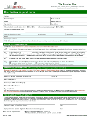 Premier Plan Distribution Request Form