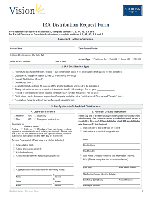 IRA Distribution Request Form