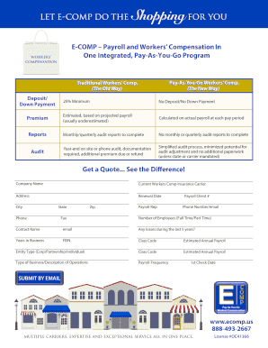 E-COMP Payroll and Workers' Compensation Form