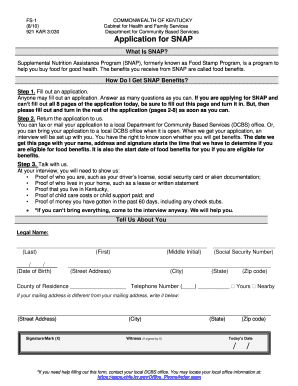 Kentucky SNAP Application Form