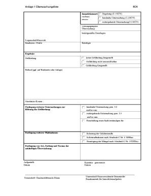 Anlage 1 Überwachungsliste RÜV