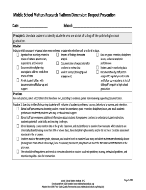 Research Platform Dimension Dropout Prevention - meadowscenter