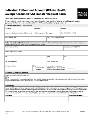 IRA to HSA Transfer Request Form