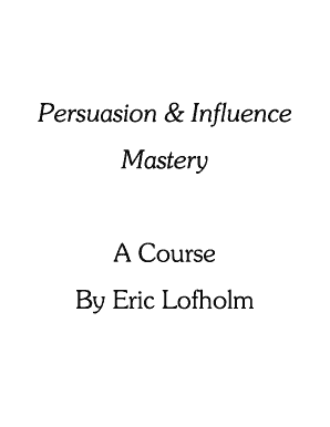 Persuasion & Influence Mastery Course