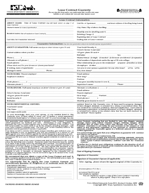 Lease Contract Guaranty