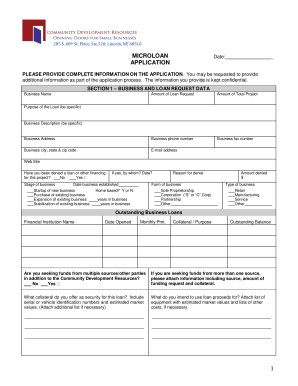 Microloan Application Form