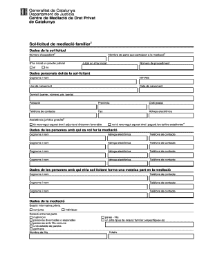 Catalonia Family Mediation Request Form