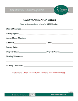 CARAVAN SIGN UP SHEET - usmfiless3amazonawscom