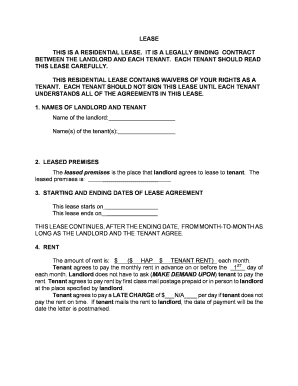 Residential Lease Agreement