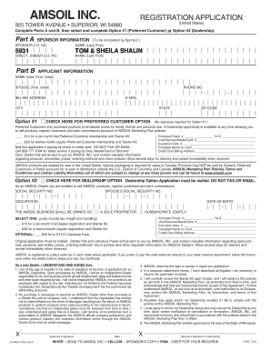 AMSOIL Inc Registration Application