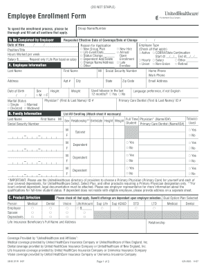 Employee Enrollment Form