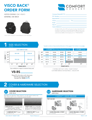 Visco Back Order Form