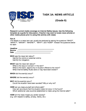 Internet Safety News Article Analysis