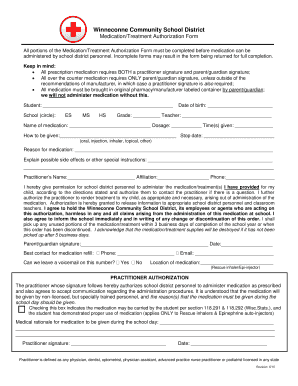 Medication/Treatment Authorization Form