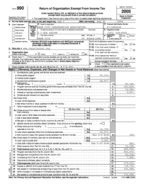 Form 990 Return of Organization Exempt From Income Tax