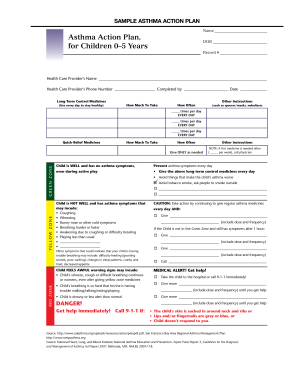 Asthma Action Plan for Children