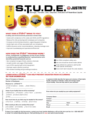 STUD-E Safety and Environmental Protection Review Form