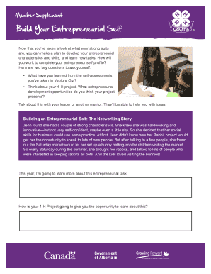 Entrepreneurial Self-Development Worksheet