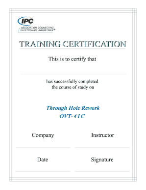 Through Hole Rework Certification