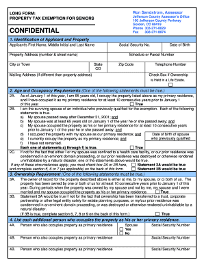 Property Tax Exemption for Seniors
