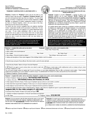 California Workers' Compensation Claim Form