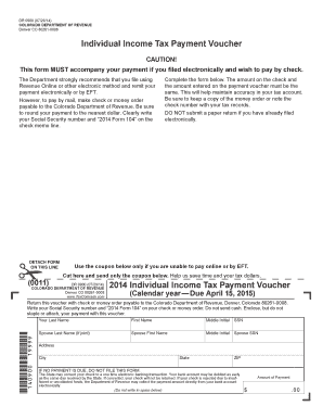 Colorado Individual Income Tax Payment Voucher