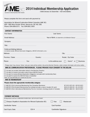 AME BC Individual Membership Application