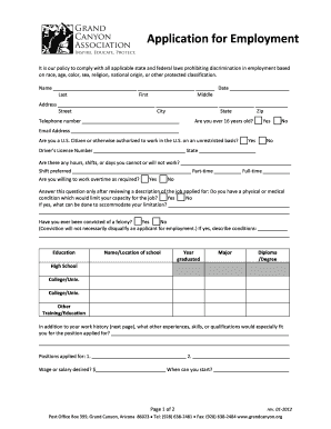 Application for Employment
