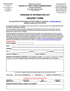Freedom of Information Act Request Form