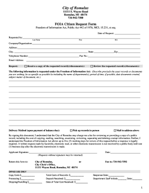 FOIA Citizen Request Form