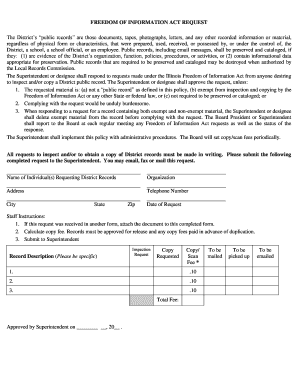 Freedom of Information Act Request Form