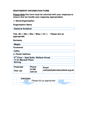 Respondent Information Form