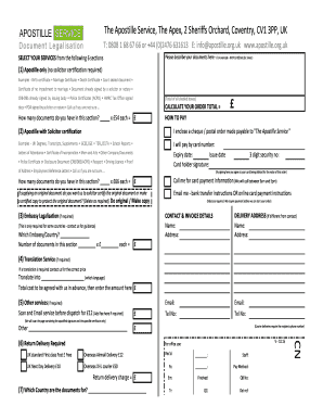 Grant of probate certificate - Order form - New prices - October 2015 - ORGxlsx - apostille org