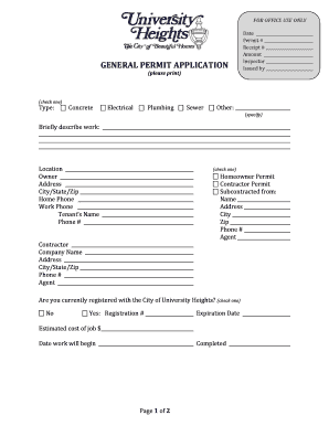 General Permit Application