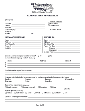 Alarm System Application