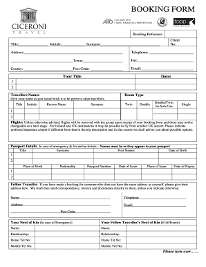 Travel Booking Form