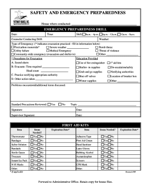 Emergency Preparedness Drill Form