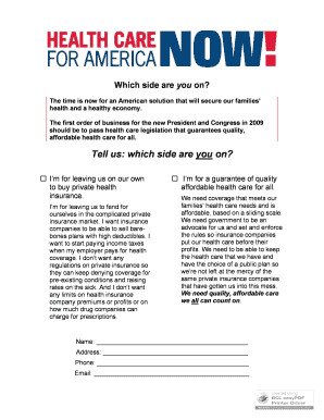 Healthcare Reform Survey