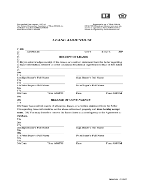 Louisiana Lease Addendum