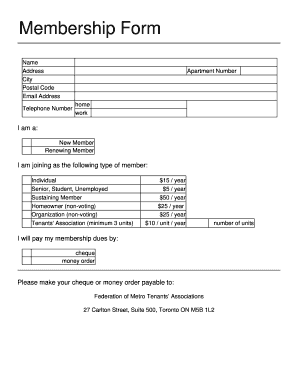 Membership Application Form