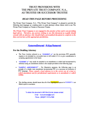 Trust Amendment Agreement