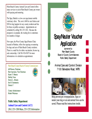 Spay Neuter Voucher Application