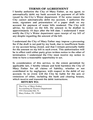QUICK PAY Authorization Agreement
