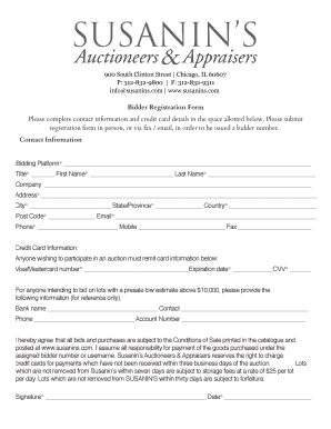 Bidder Registration Form